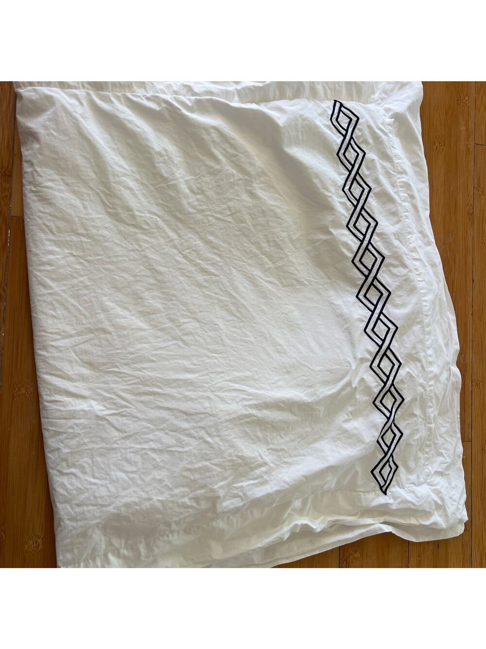 1 SFERRA 1891 Queen Pillowcase White Embodied Details 100% Cotton Made In Italy